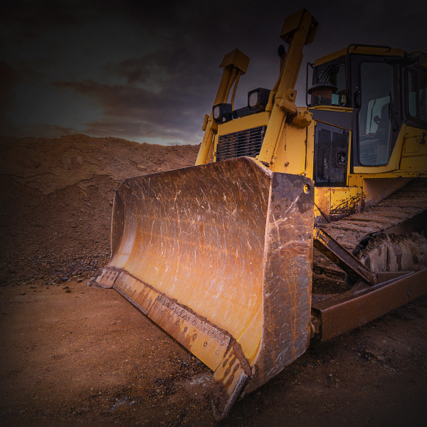 bulldozer on mining site with cutting edges Brisbane