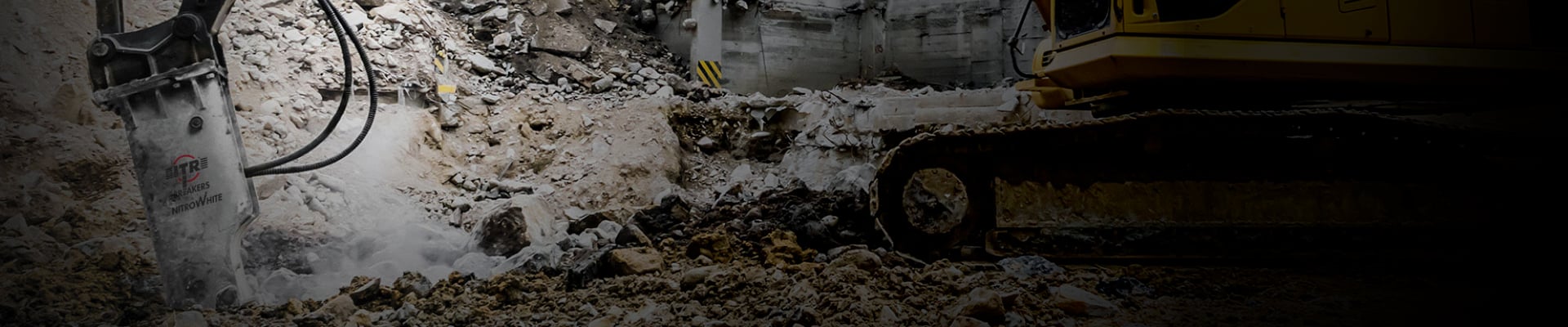 rock breaker on excavator Mackay